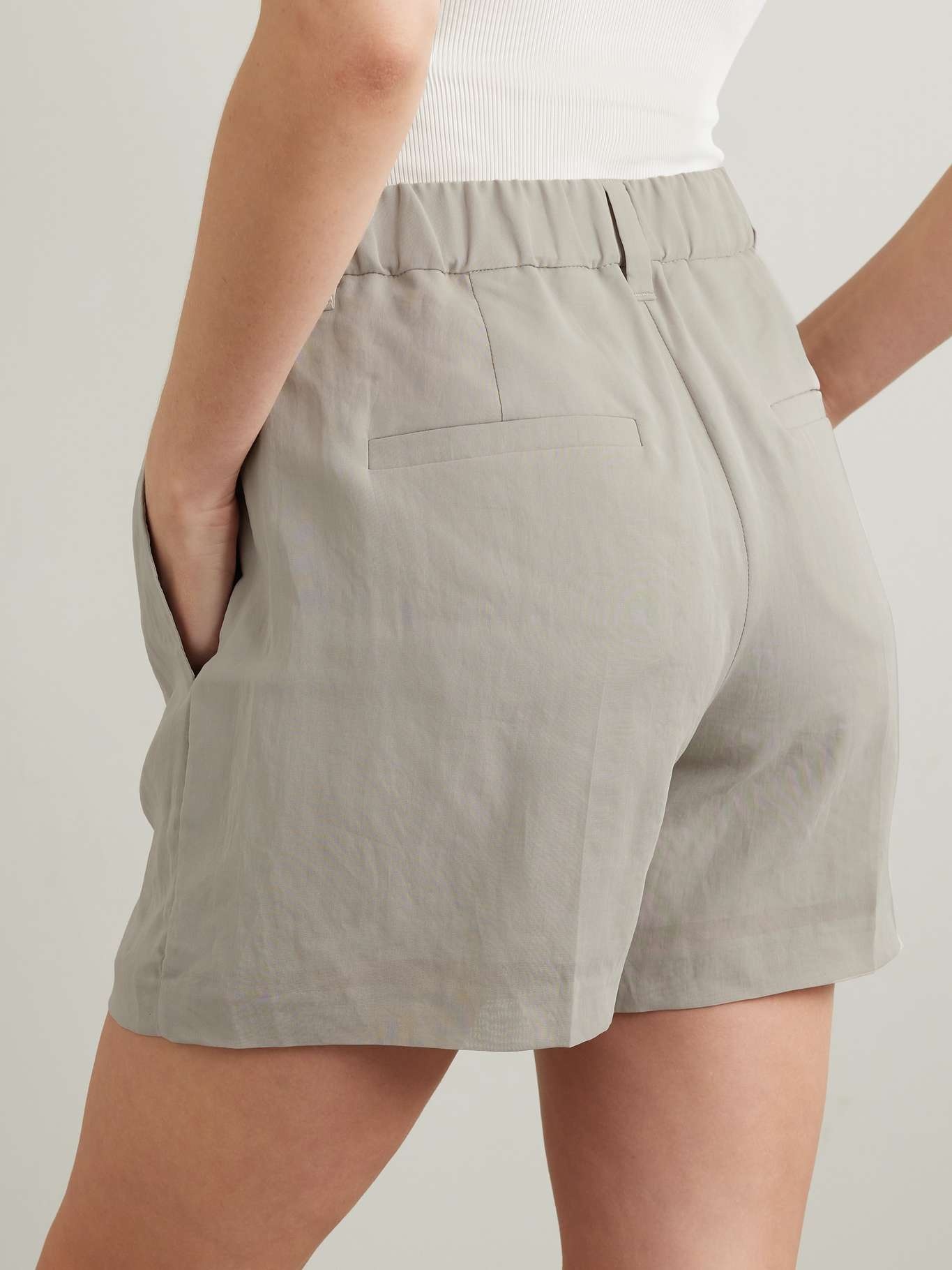 Gathered cotton-voile shorts - 3