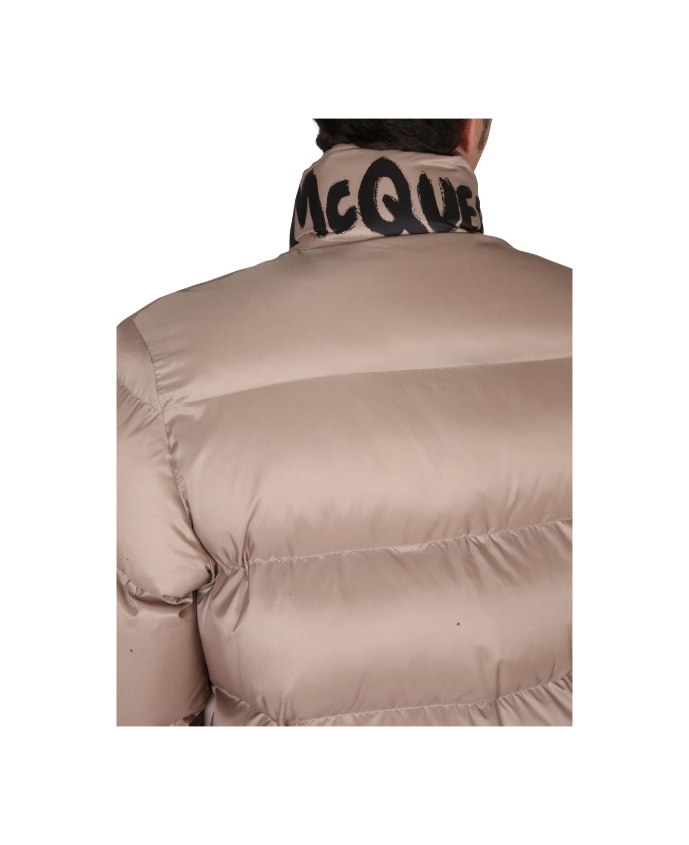 Graffiti Logo Print Down Jacket - 4