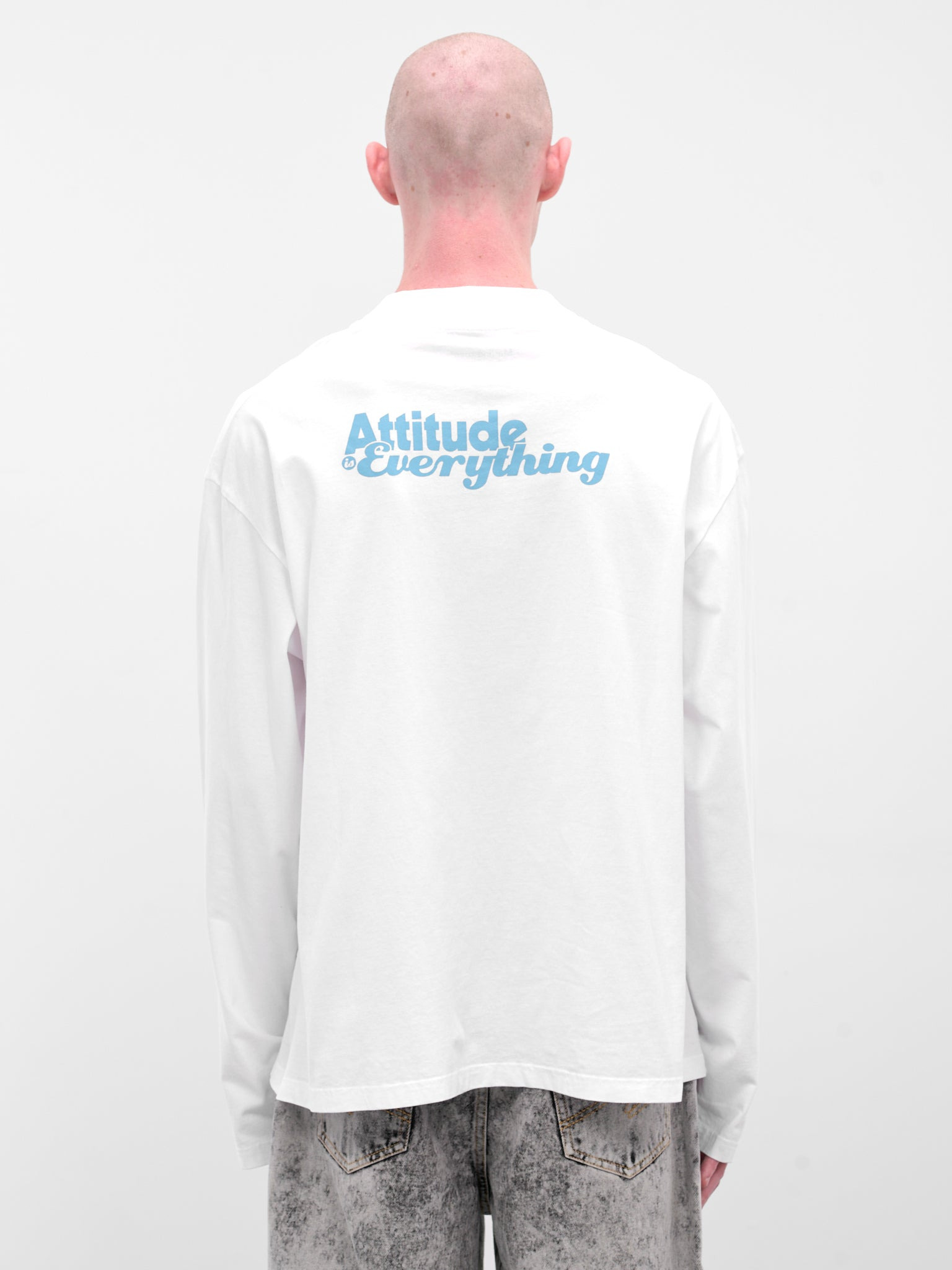 White Oversized Graphic Long Sleeve - 3