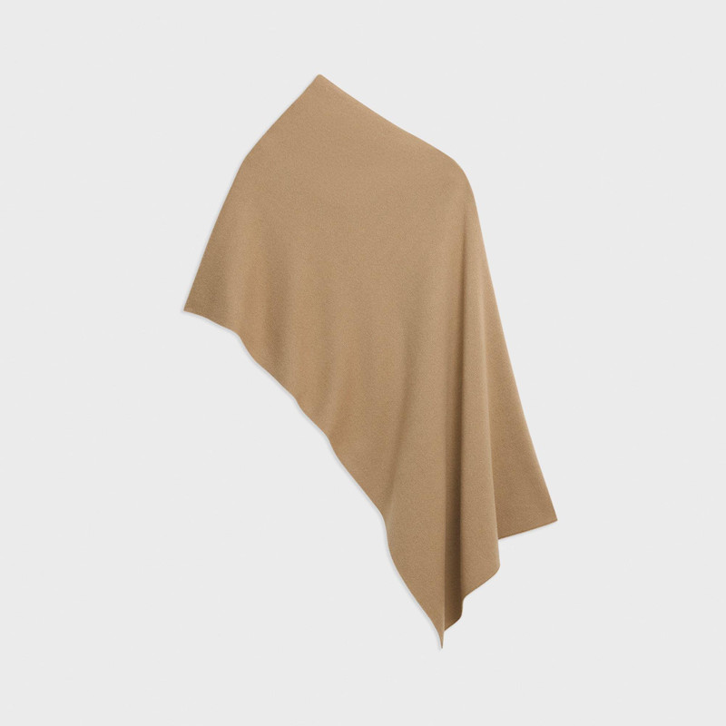 Draped Poncho in Felted Wool-Cashmere 1