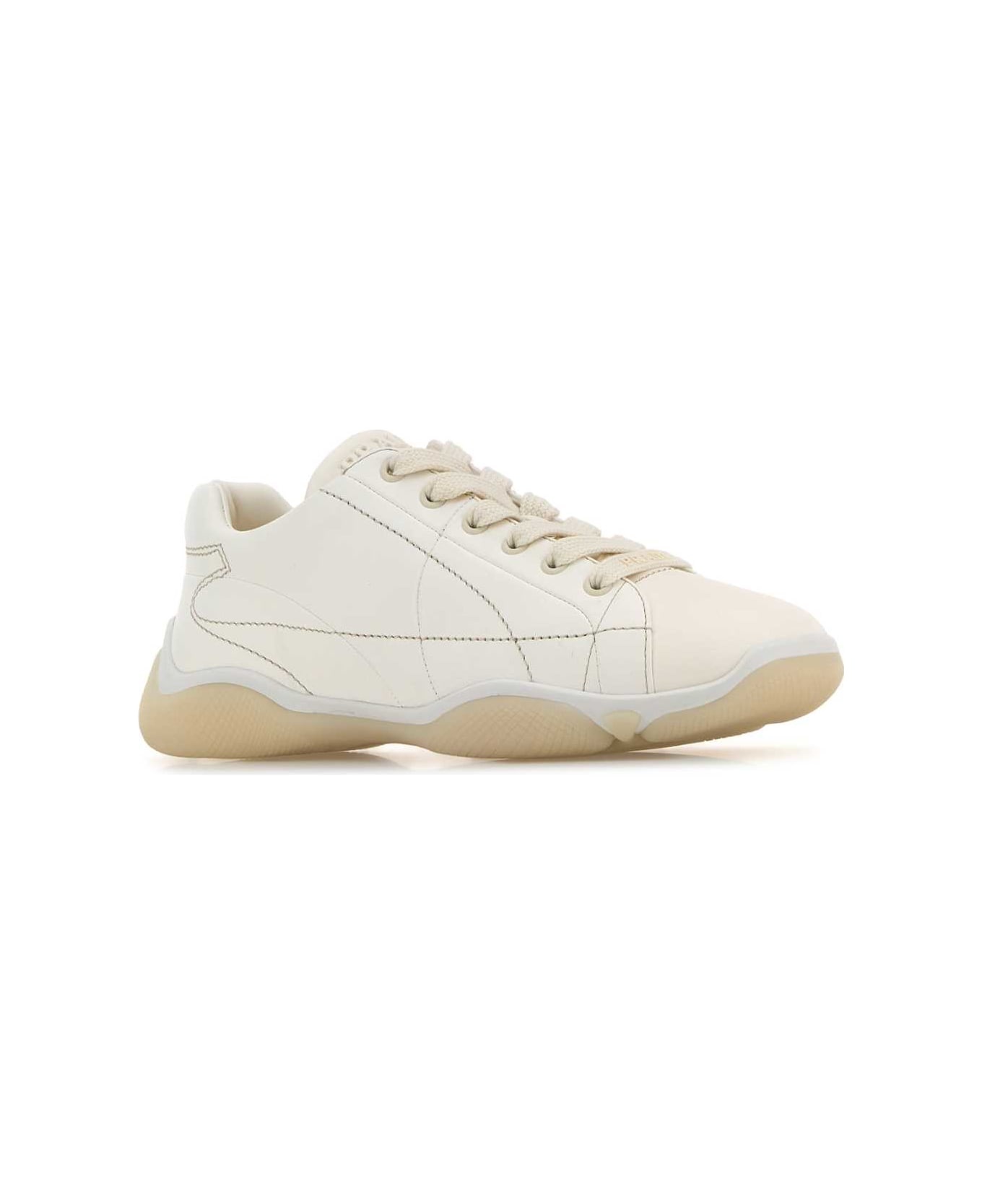 White Leather Sneakers - 2