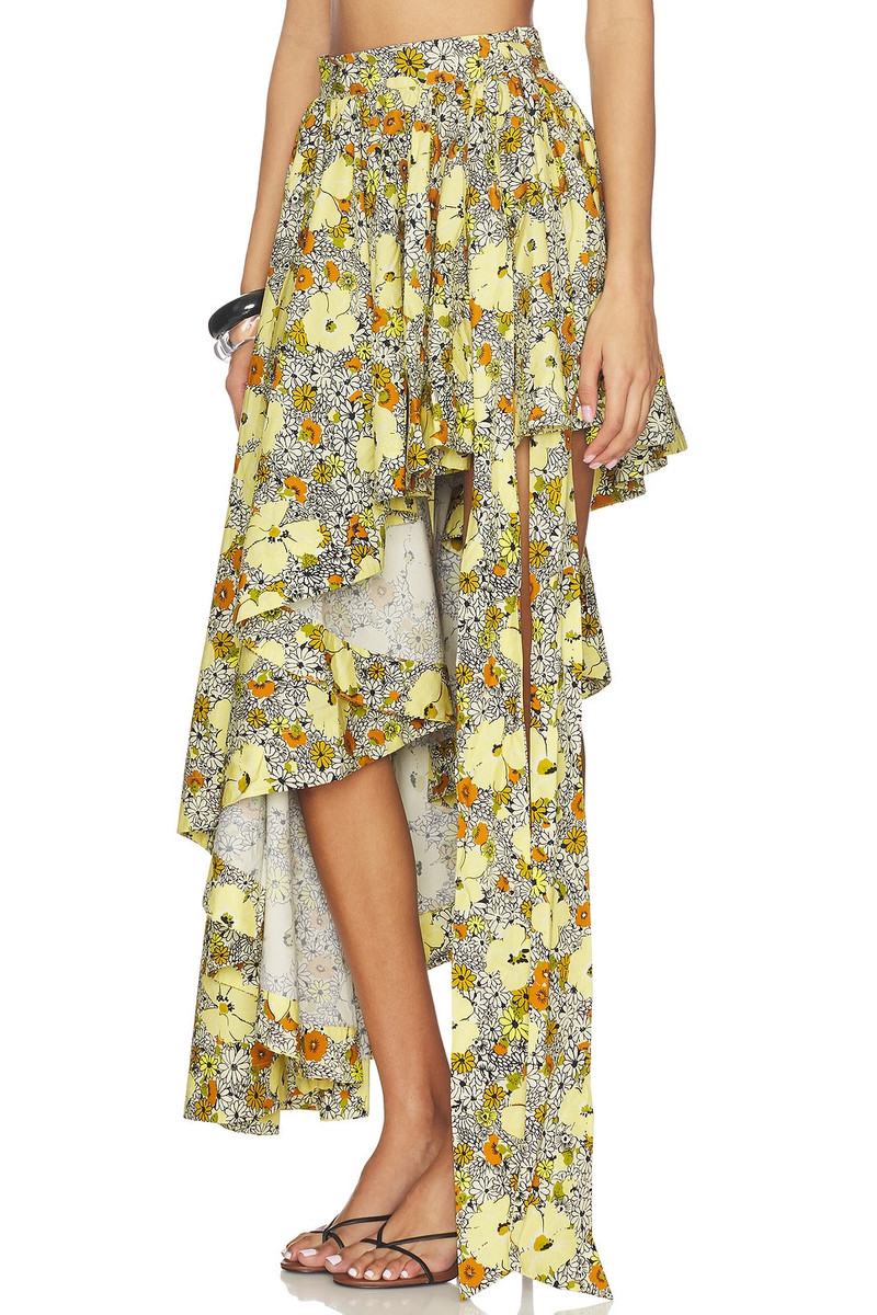 ALÉMAIS Orange Blossom Asymmetric Skirt outlook
