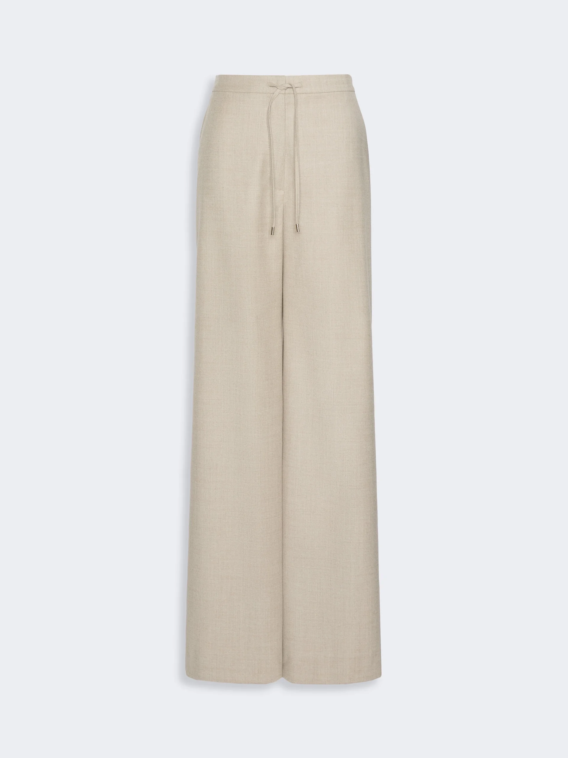 RECENTE Wool flannel joggers - BEIGE - 1
