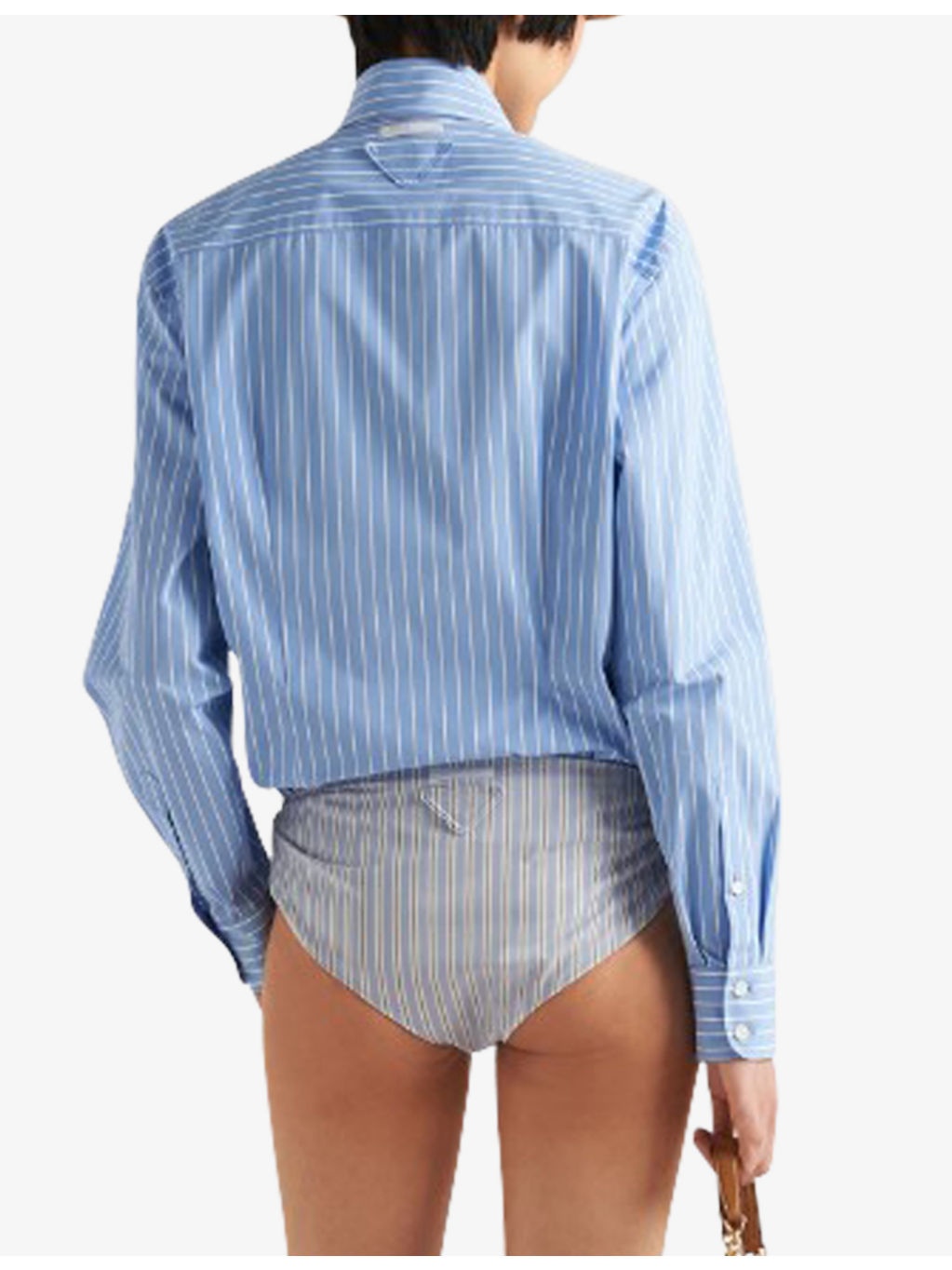 Stripe-motif menswear-fit cotton-poplin shirt - 4