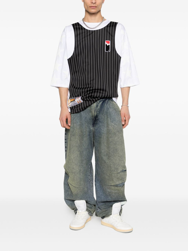 PDF pinstripe-pattern logo-patch T-shirt outlook