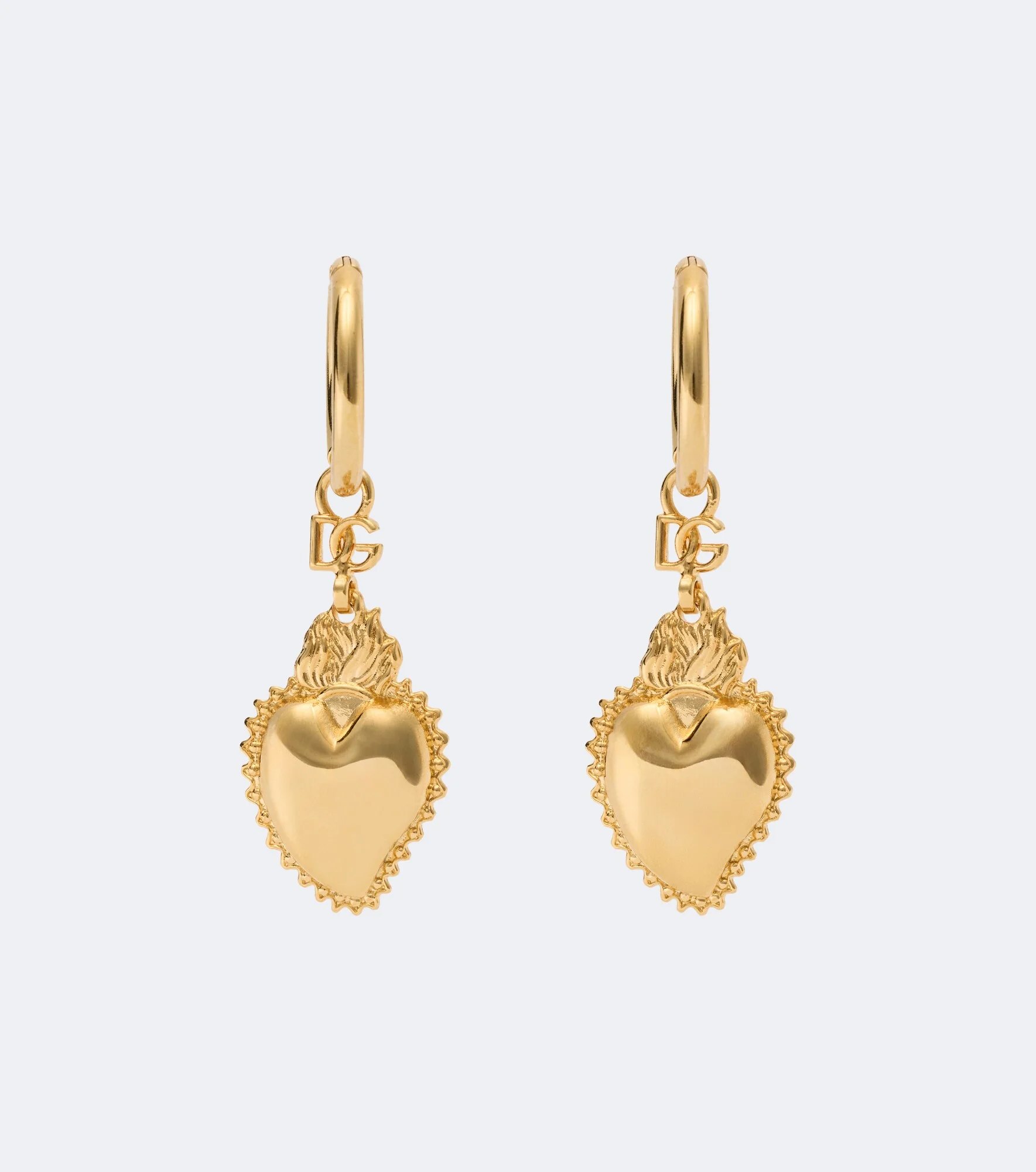 Sacro Cuore DG embellished hoop earrings - 1