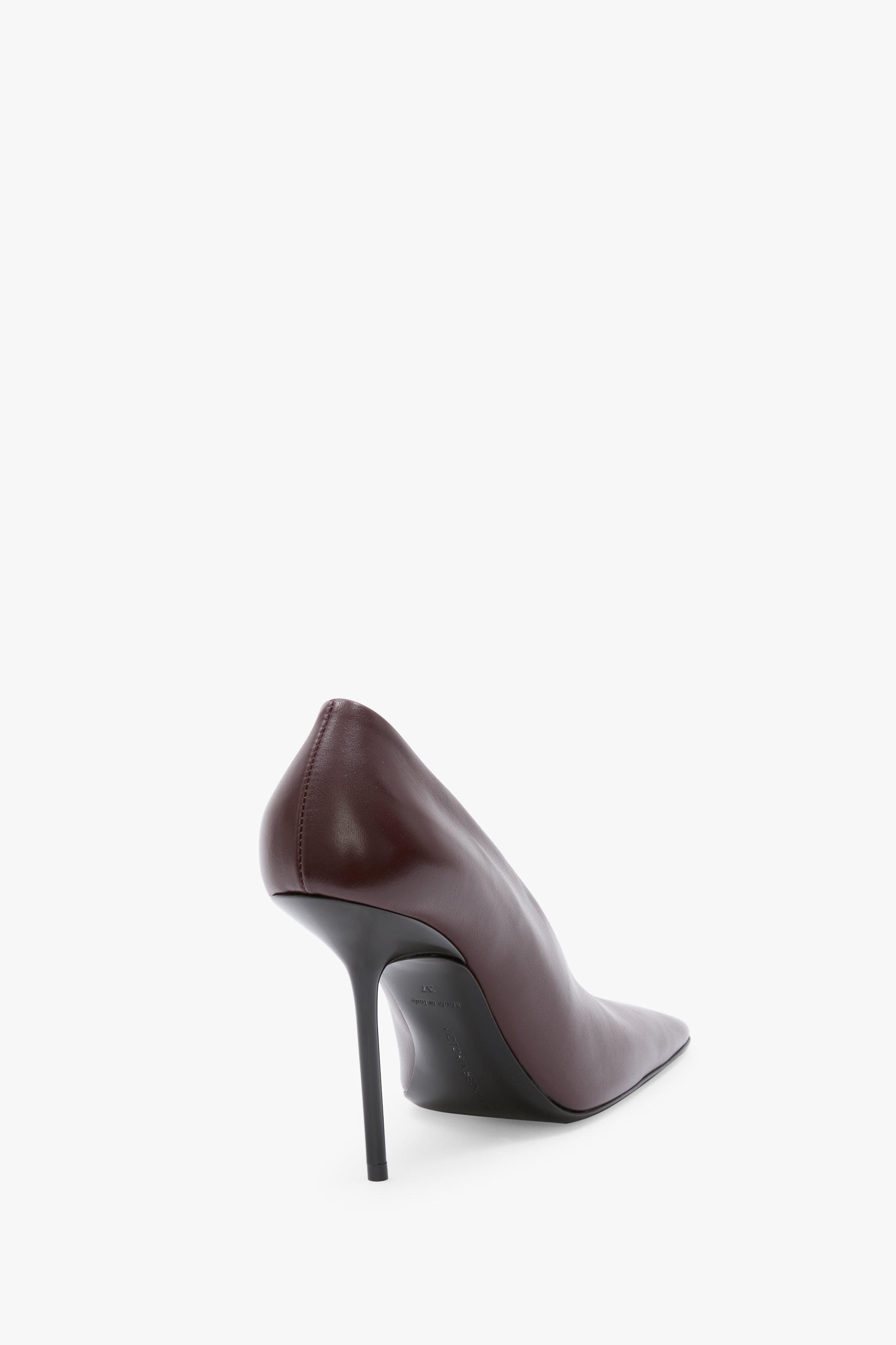 Olivia Stiletto Pump In Burgundy Smooth Leather - 3