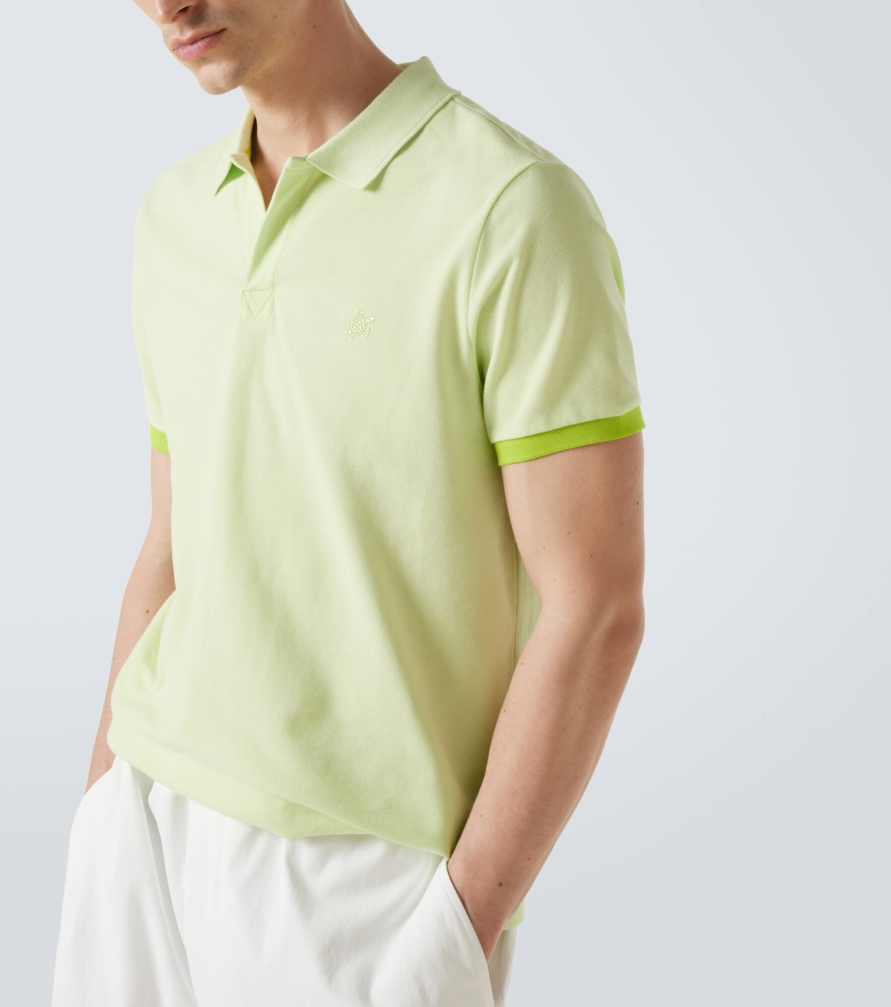 Cotton piqué polo shirt - 5
