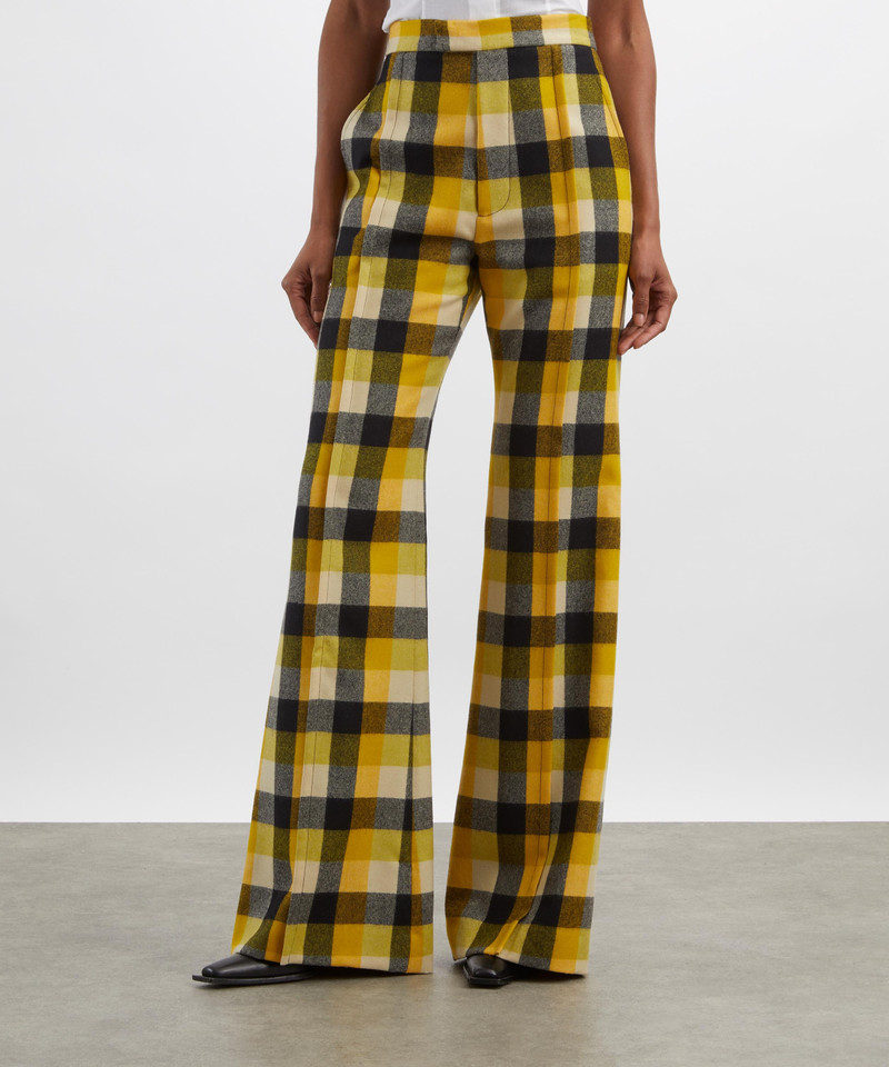 Vivienne Westwood Wide-Leg Pixel Check Trousers outlook