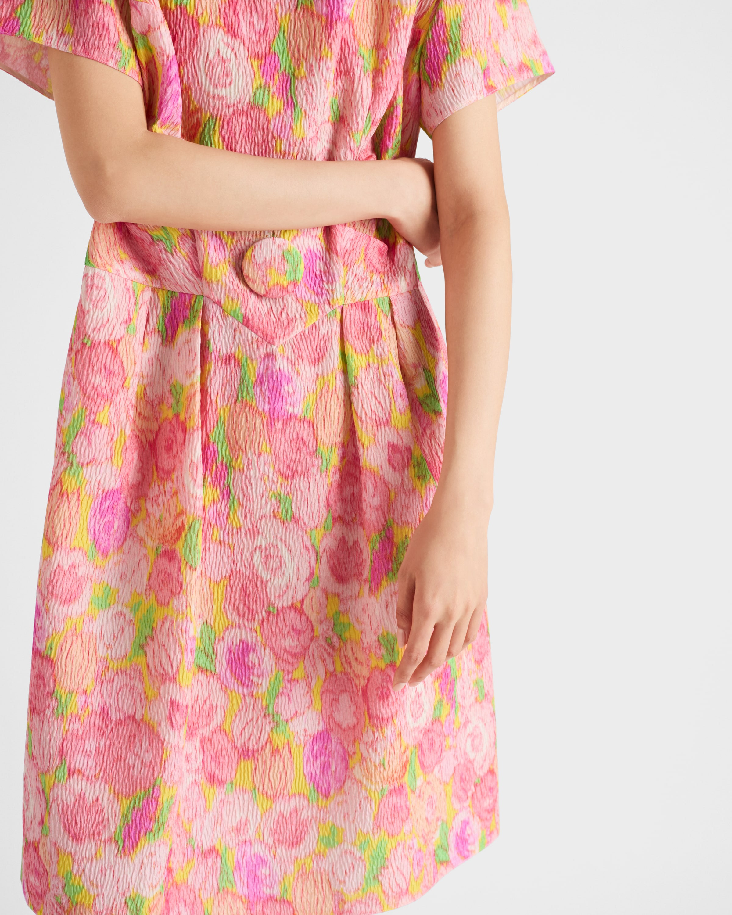 Floral print cloquet dress - 4