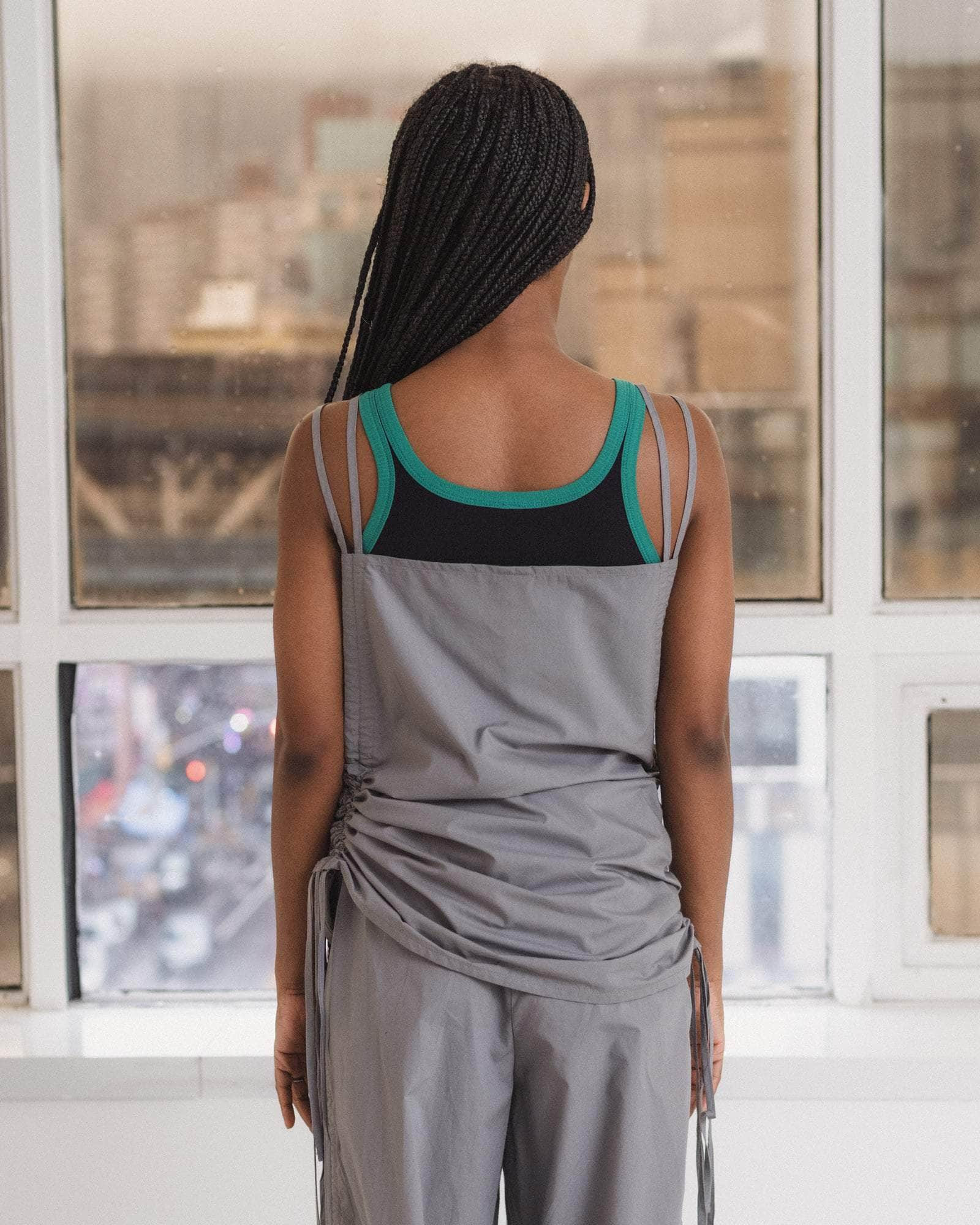 Pictorial Strap Top - Organic Cotton Poplin - 2