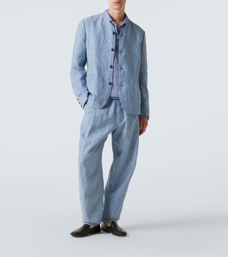 GIORGIO ARMANI Linen wide-leg pants outlook