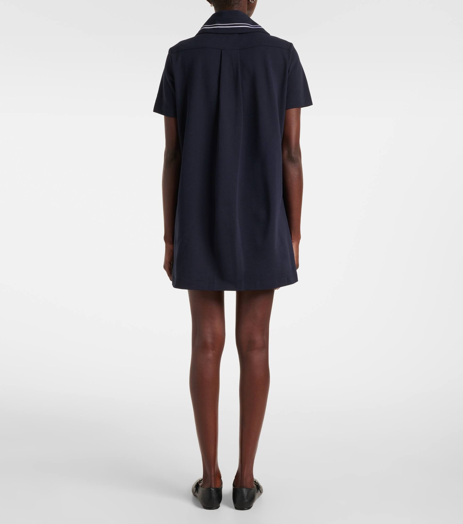 Logo cotton piqué polo dress - 3