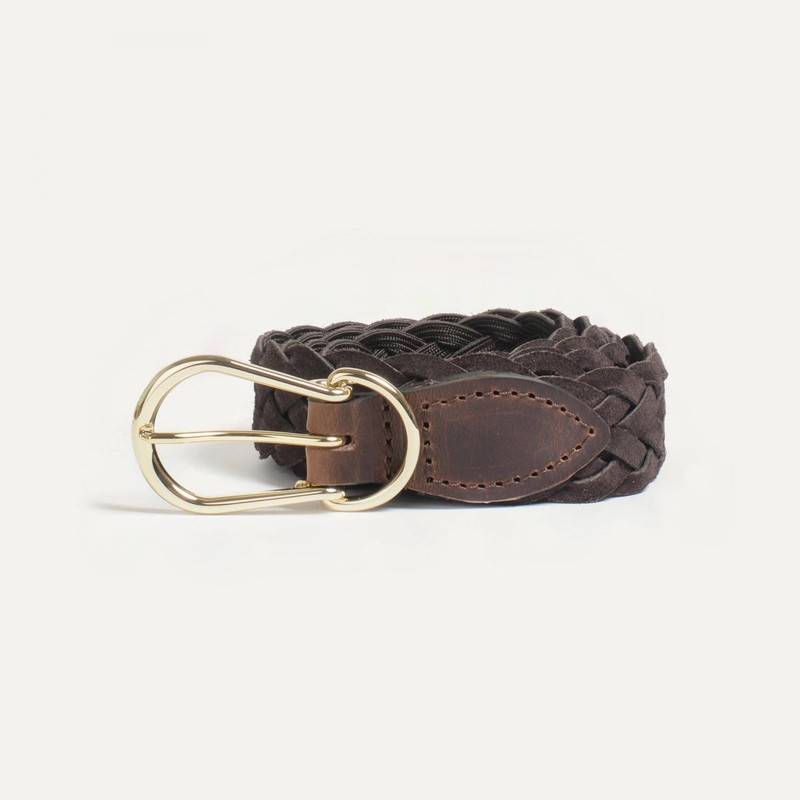CLÉO BELT / BRAIDED LEATHER  -  HONEY SUEDE 4