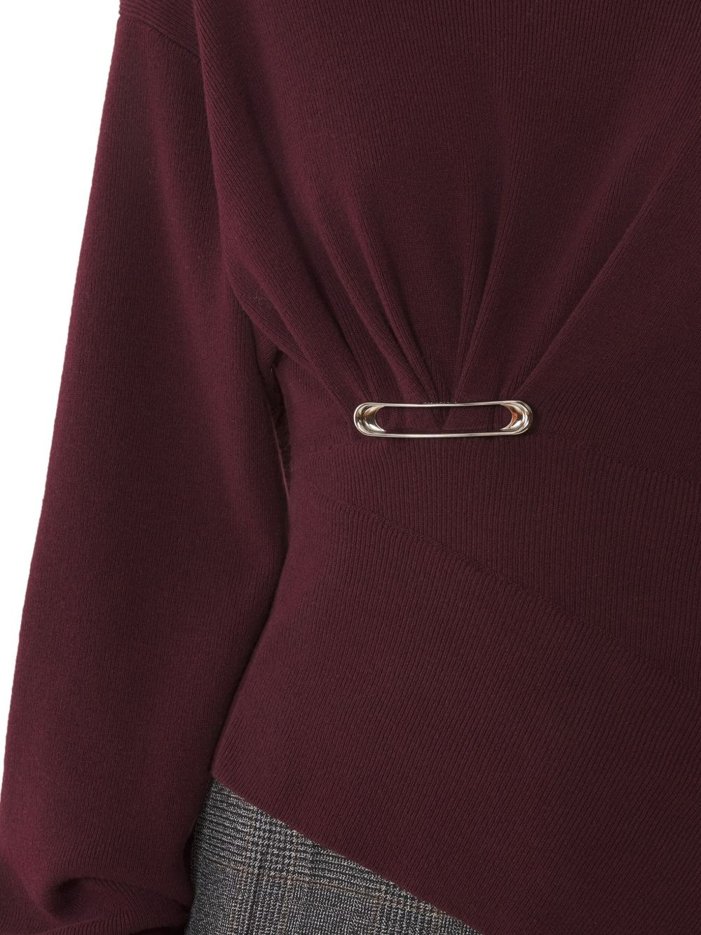 high-neck safety-pin sweater - 5