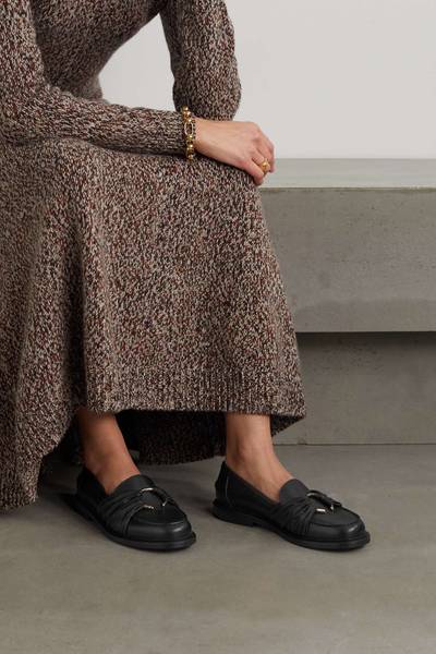 Chloé C embellished leather loafers outlook