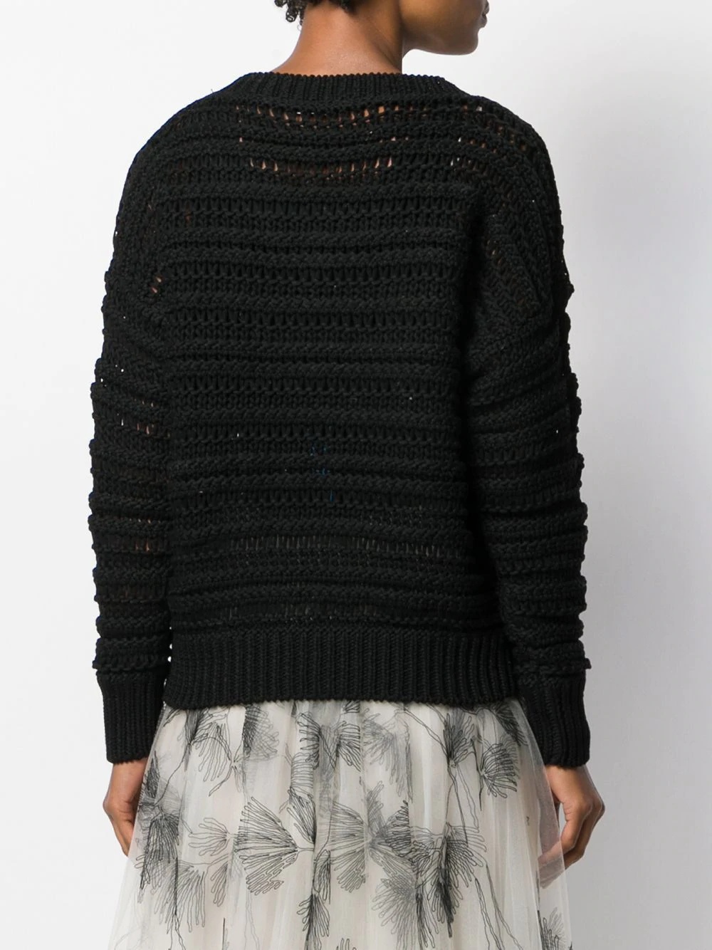 V-neck loose knit jumper - 4