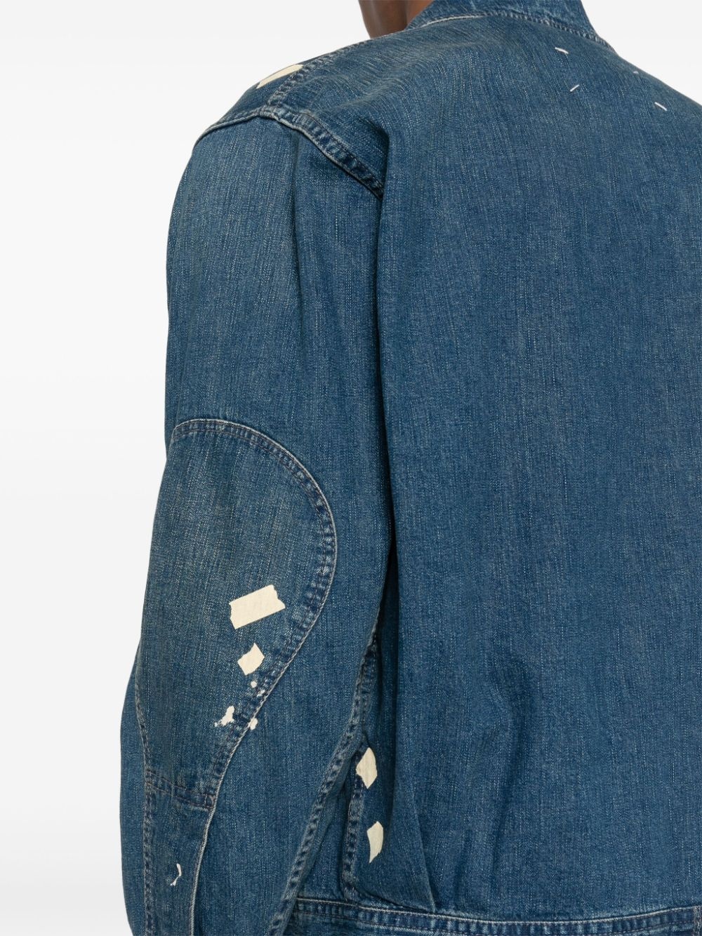 distressed denim jacket - 5