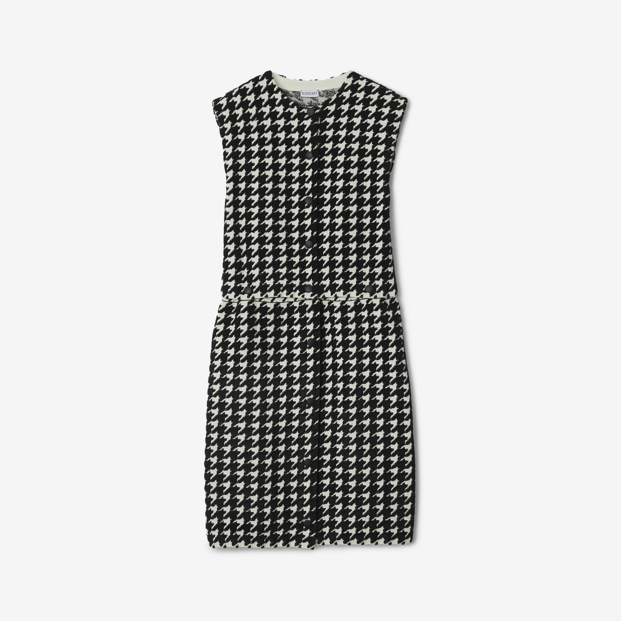 Houndstooth Nylon Blend Dress - 1