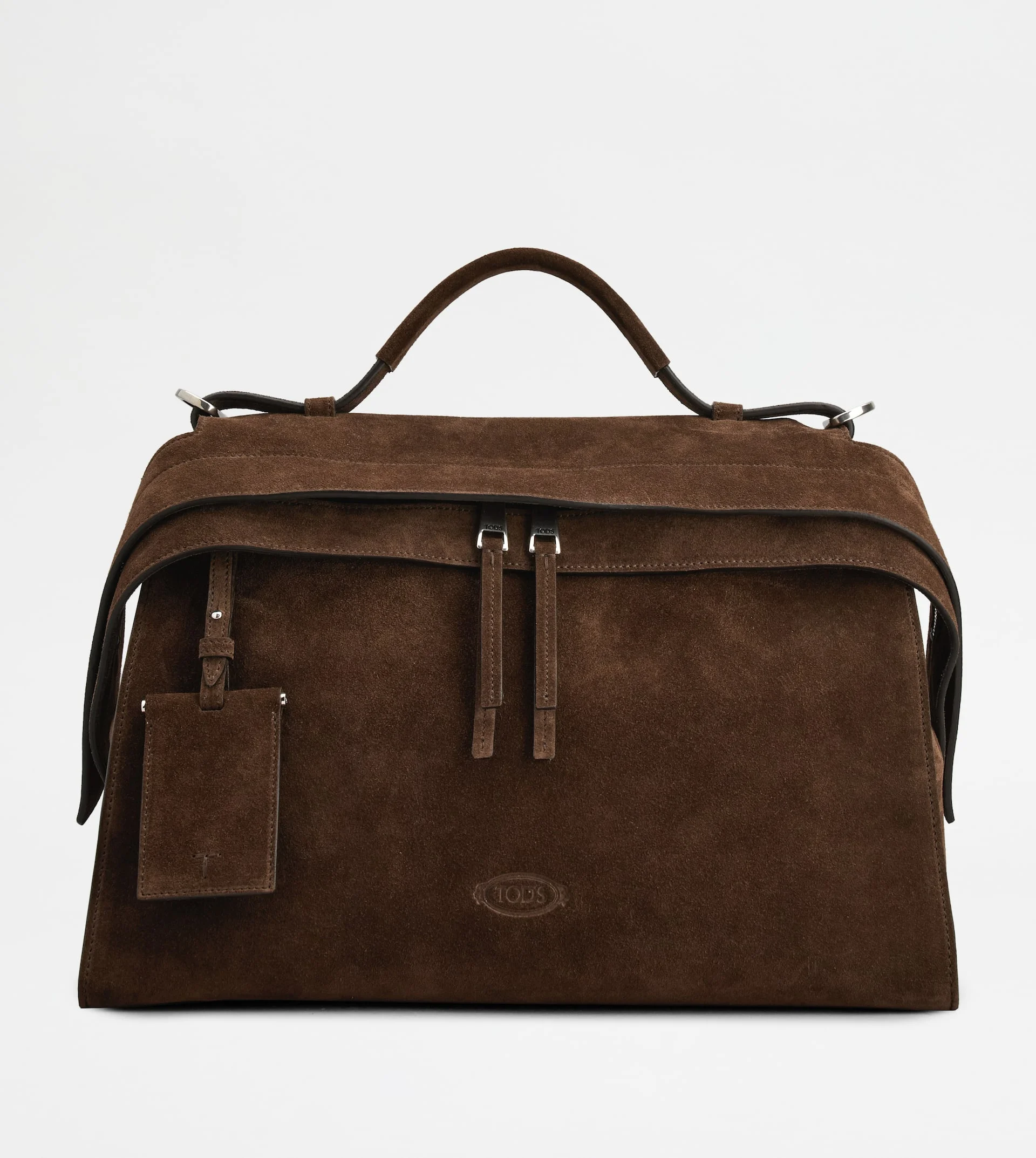 TOD'S WAVE BAG IN SUEDE LARGE - BROWN - 1