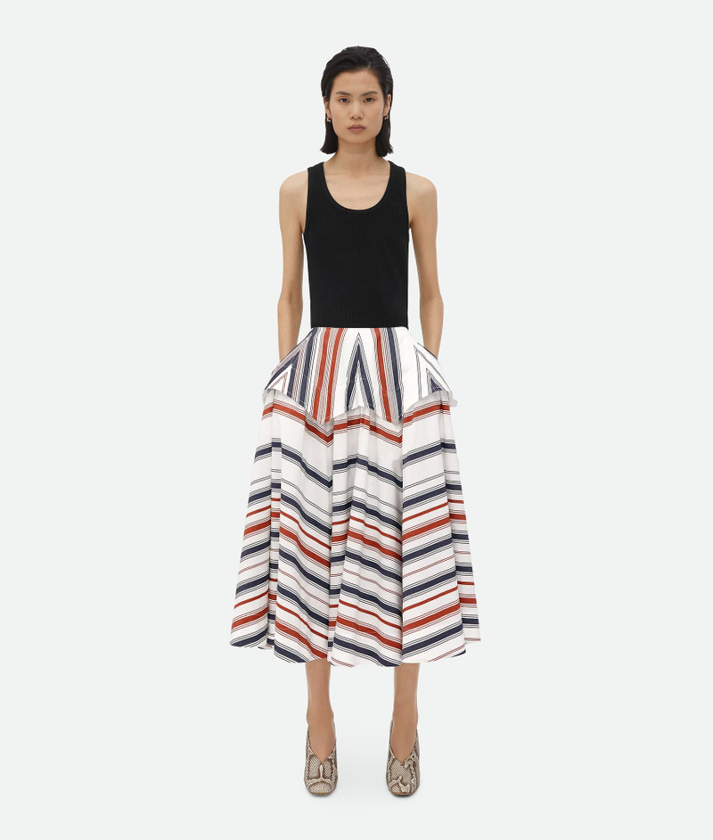 Striped Cotton Skirt - 1