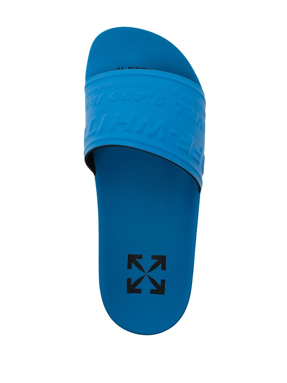 logo-embossed slip-on slides - 4