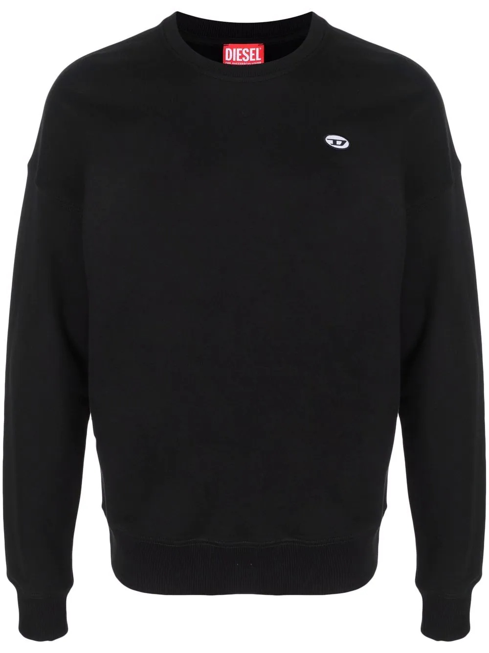 logo-patch crew neck sweatshirt - 1