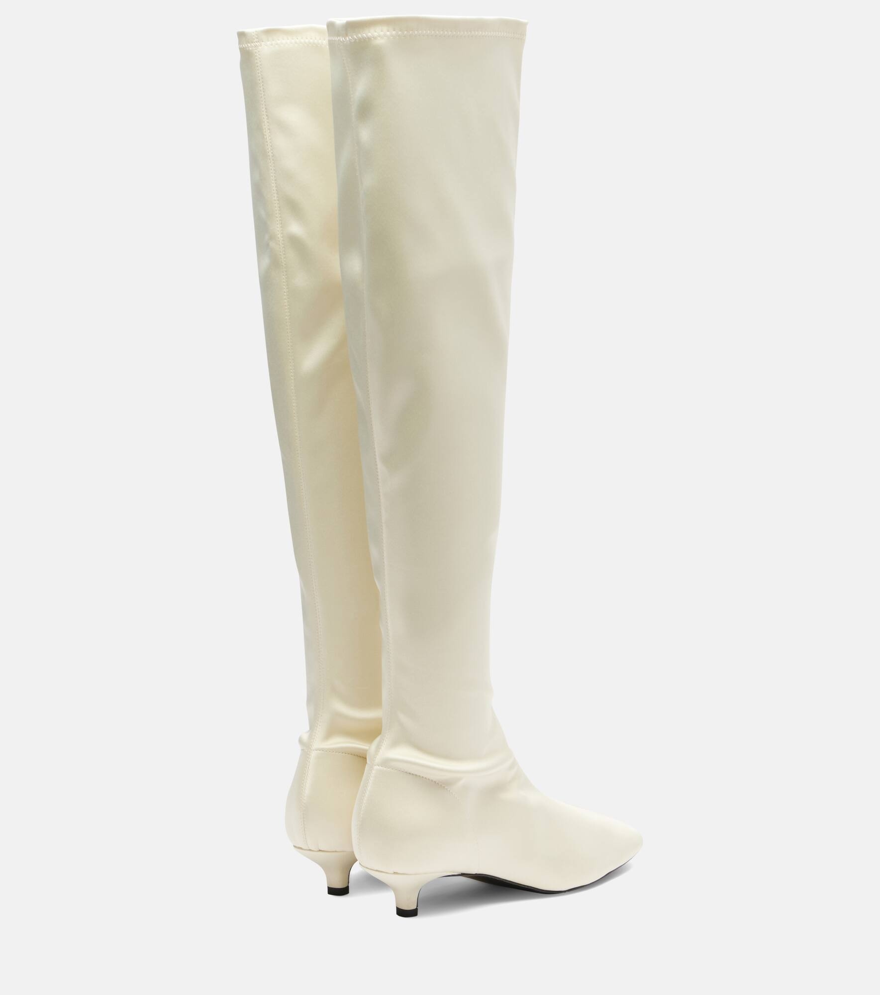 Satin knee-high boots - 2