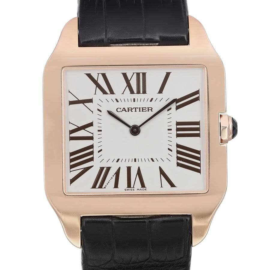 Pre-owned Cartier Cartier Santos Hand Wind Grey Dial Men's Watch 2650 - 2