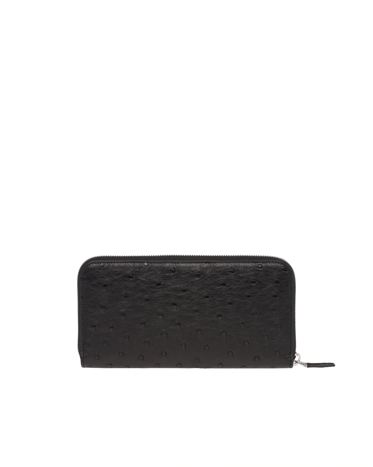 Ostrich Leather Zip Around Wallet - 5