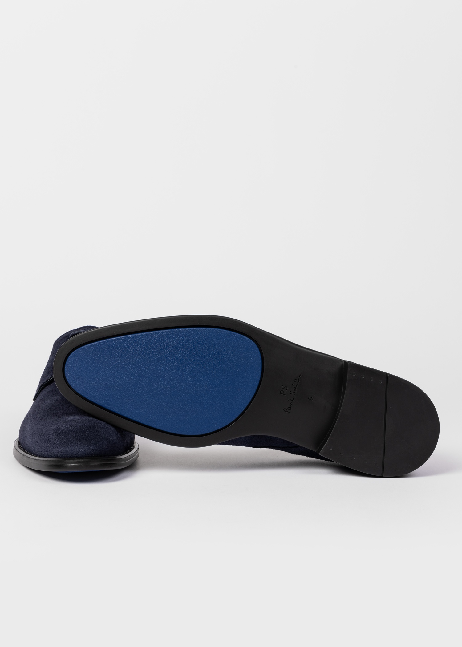 Navy Suede 'Bayard' Derby Shoes - 4