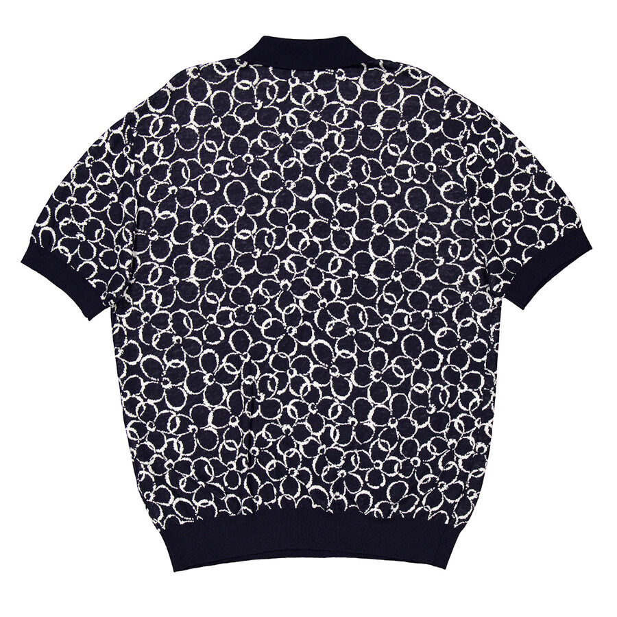 Maison Kitsune Abstract Daisy Jacquard Polo Shirt - 7