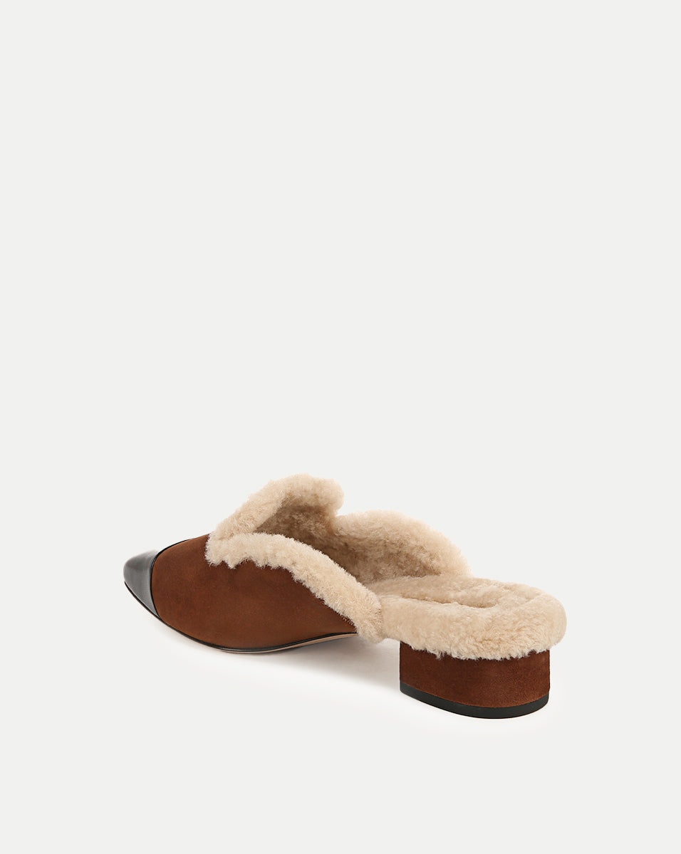 CECILE SHEARLING MULE - 4