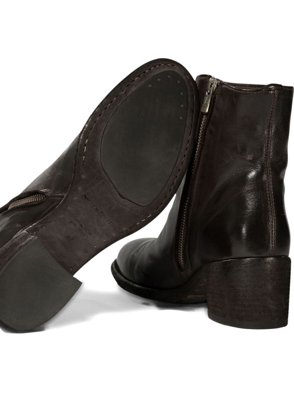 55mm zip-detail block-heel boots - 3