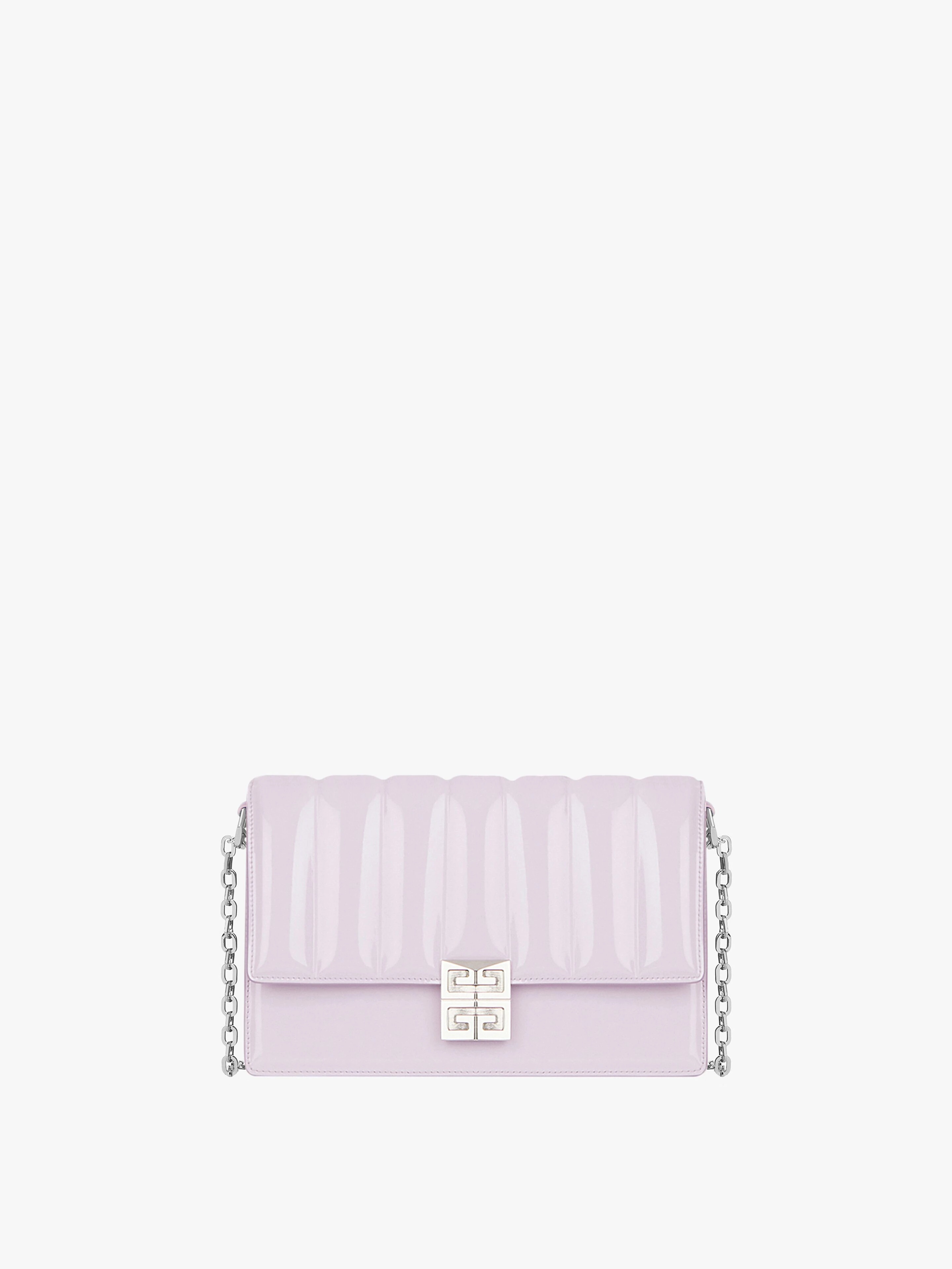 MEDIUM 4G BAG IN PADDED PATENT LEATHER WITH CHAIN - 1