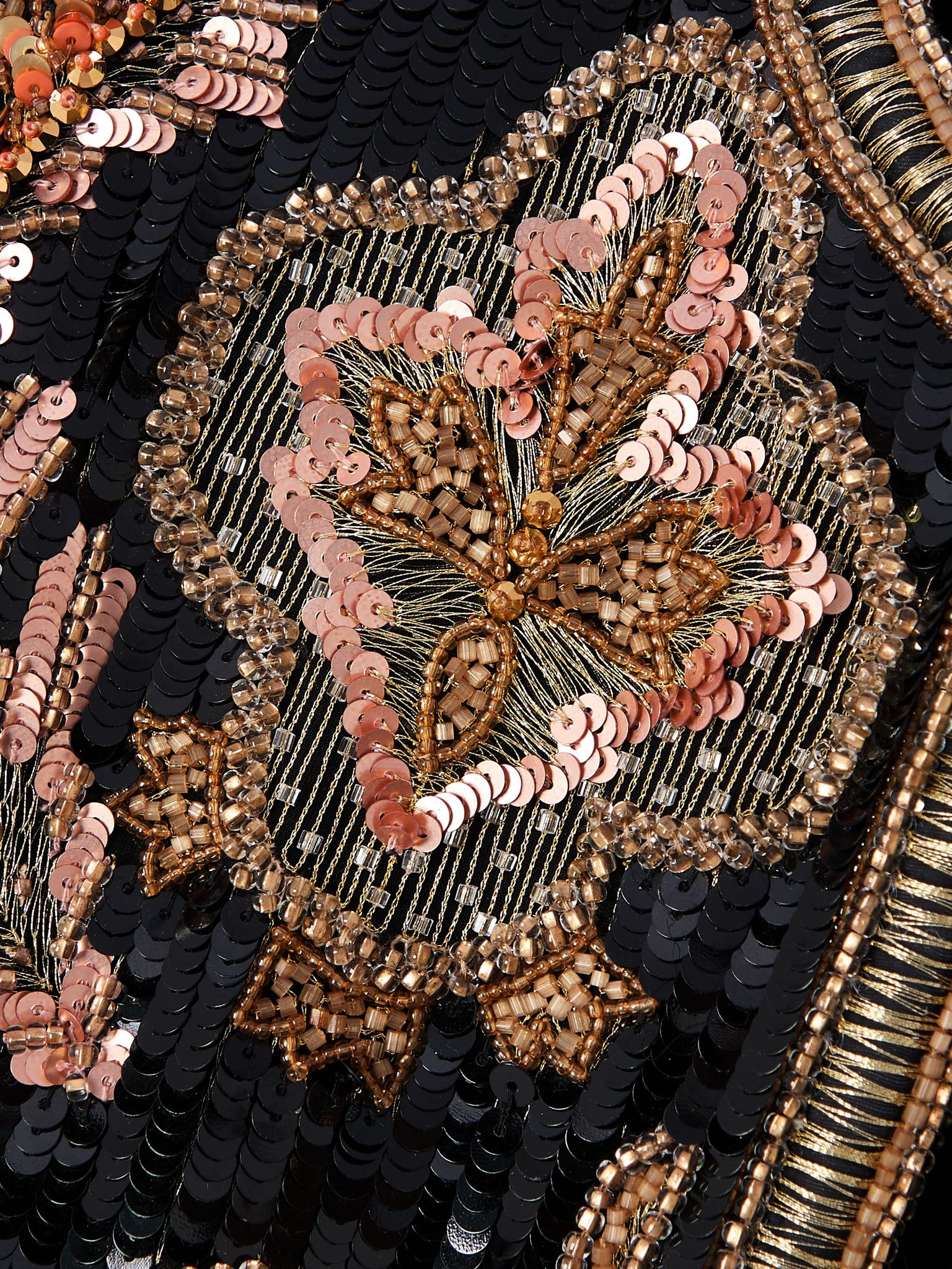 Embellished silk jacket Gold - 6
