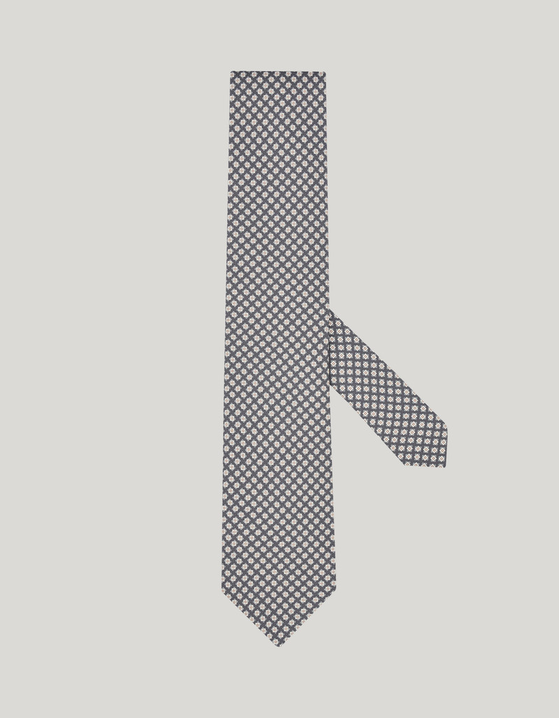 PRINTED SILK TIE, GEOMETRIC PATTERN 1