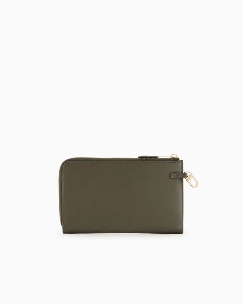 GIORGIO ARMANI LEATHER WRAP-AROUND ZIP WALLET outlook