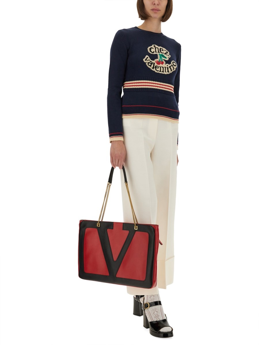 "CHEZ VALENTINO" COTTON SWEATER - 2
