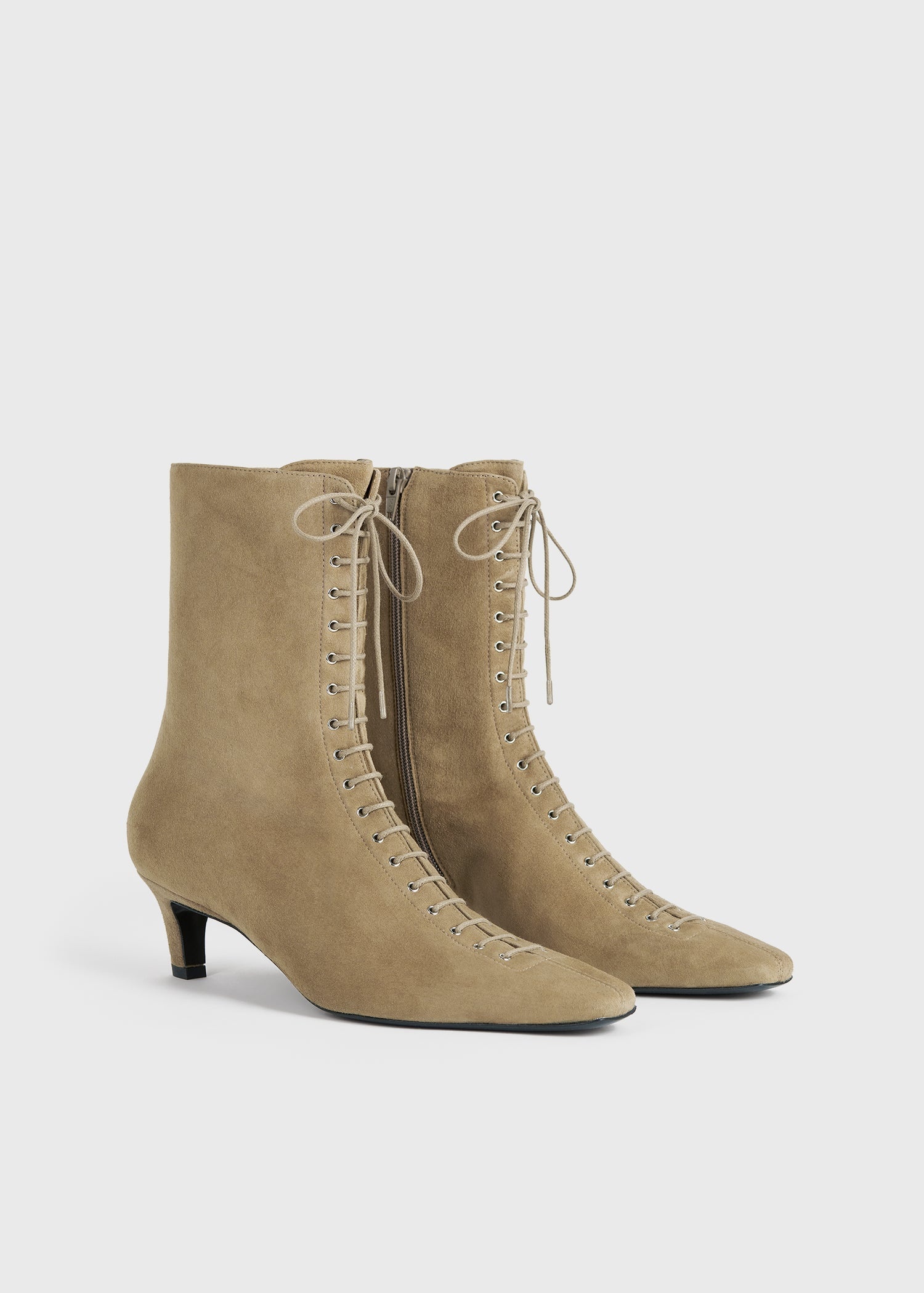 Suede lace-up boots desert - 4