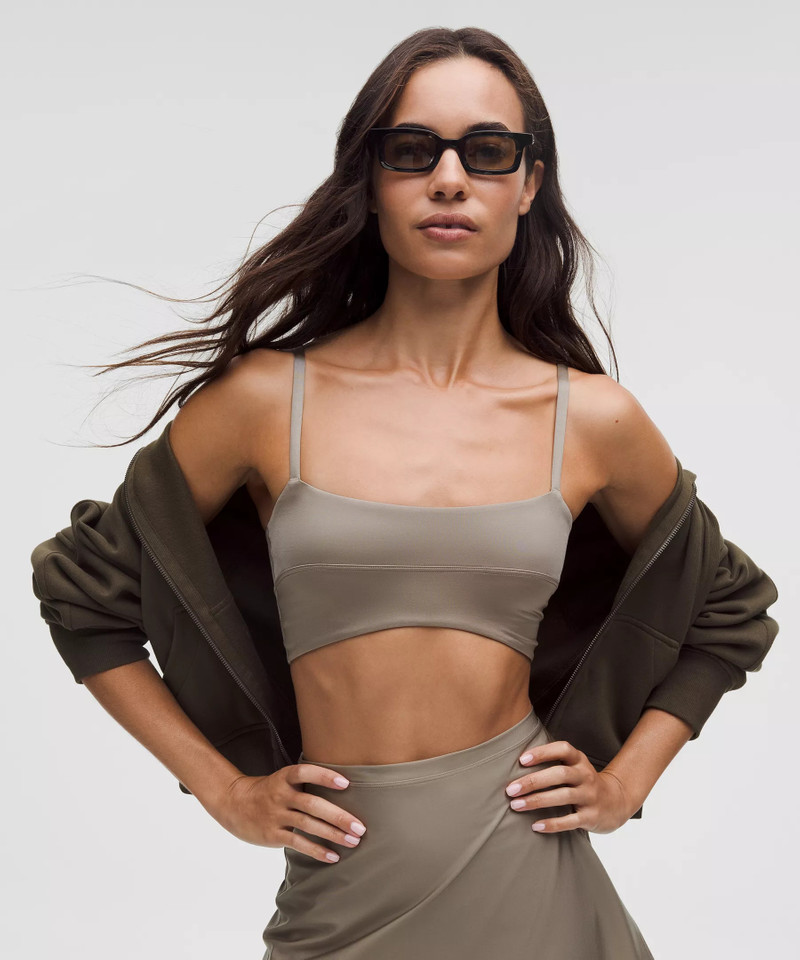 Satin Spaghetti-Strap Yoga Bra *Light Support, A/B Cup 6