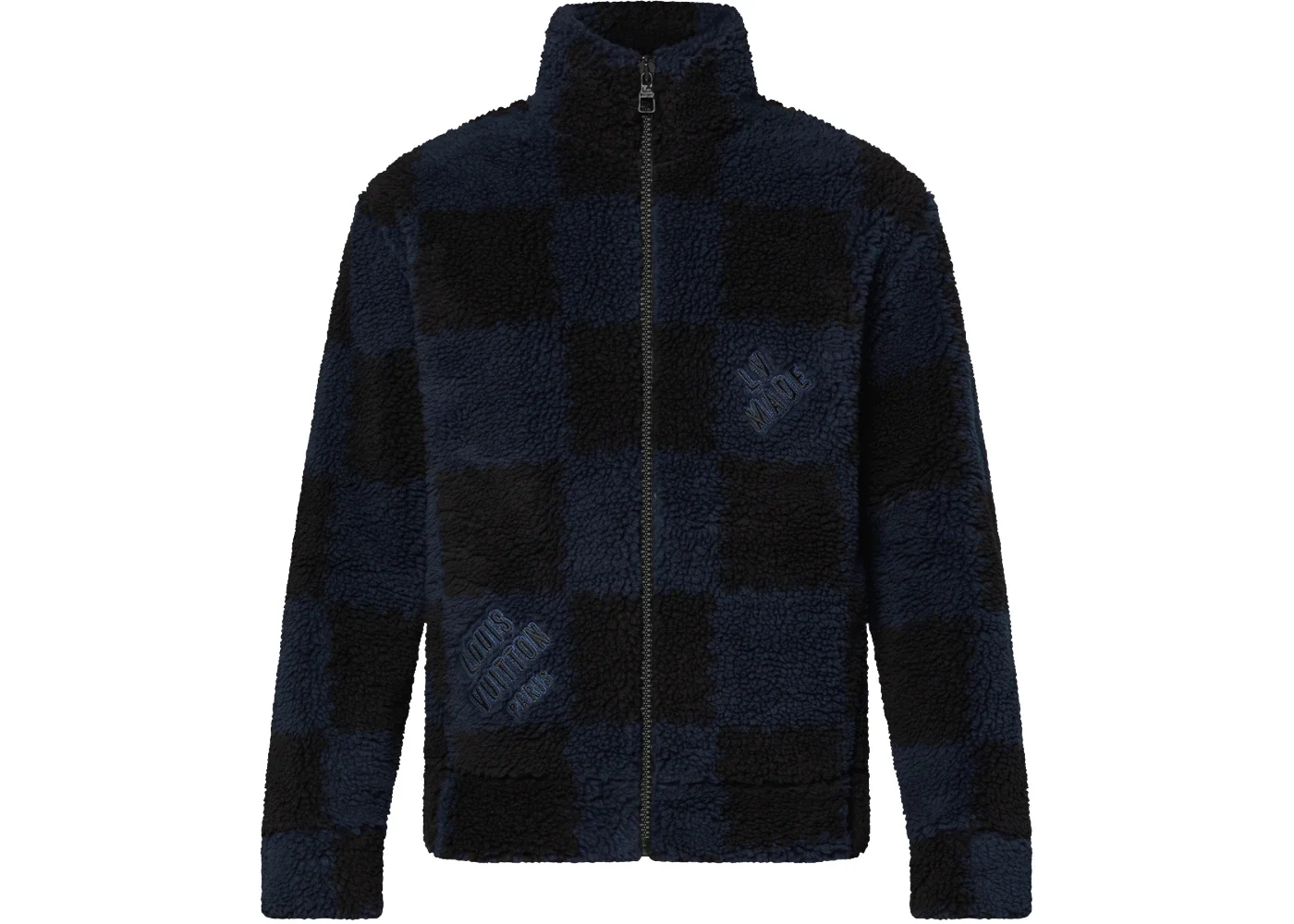 Louis Vuitton x Nigo Jacquared Damier Fleece Blouson Dark Ocean - 1