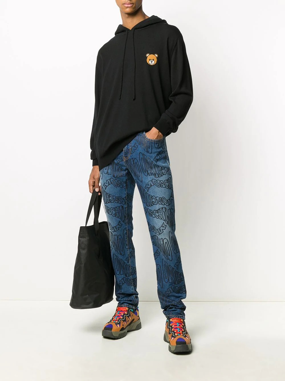 logo-print slim-fit jeans - 2