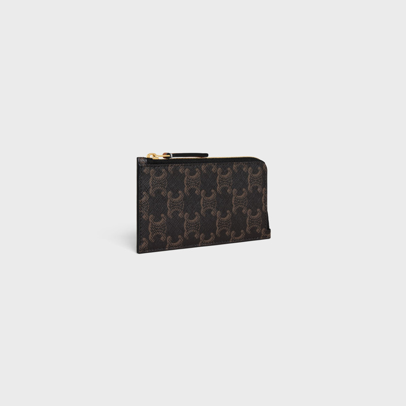 LONG ZIPPED CARD HOLDER IN Triomphe Canvas and Calfskin 3