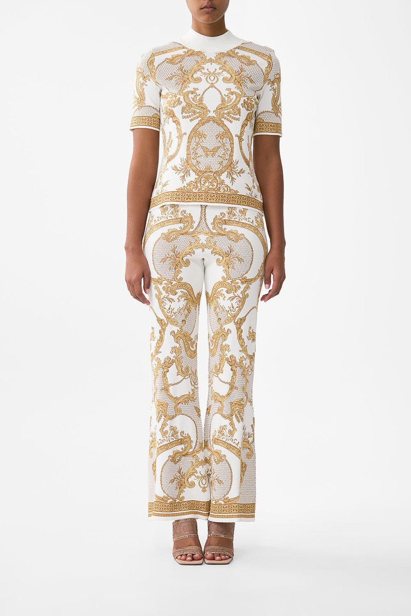 CAMILLA FLARED JACQUARD KNIT PANT outlook