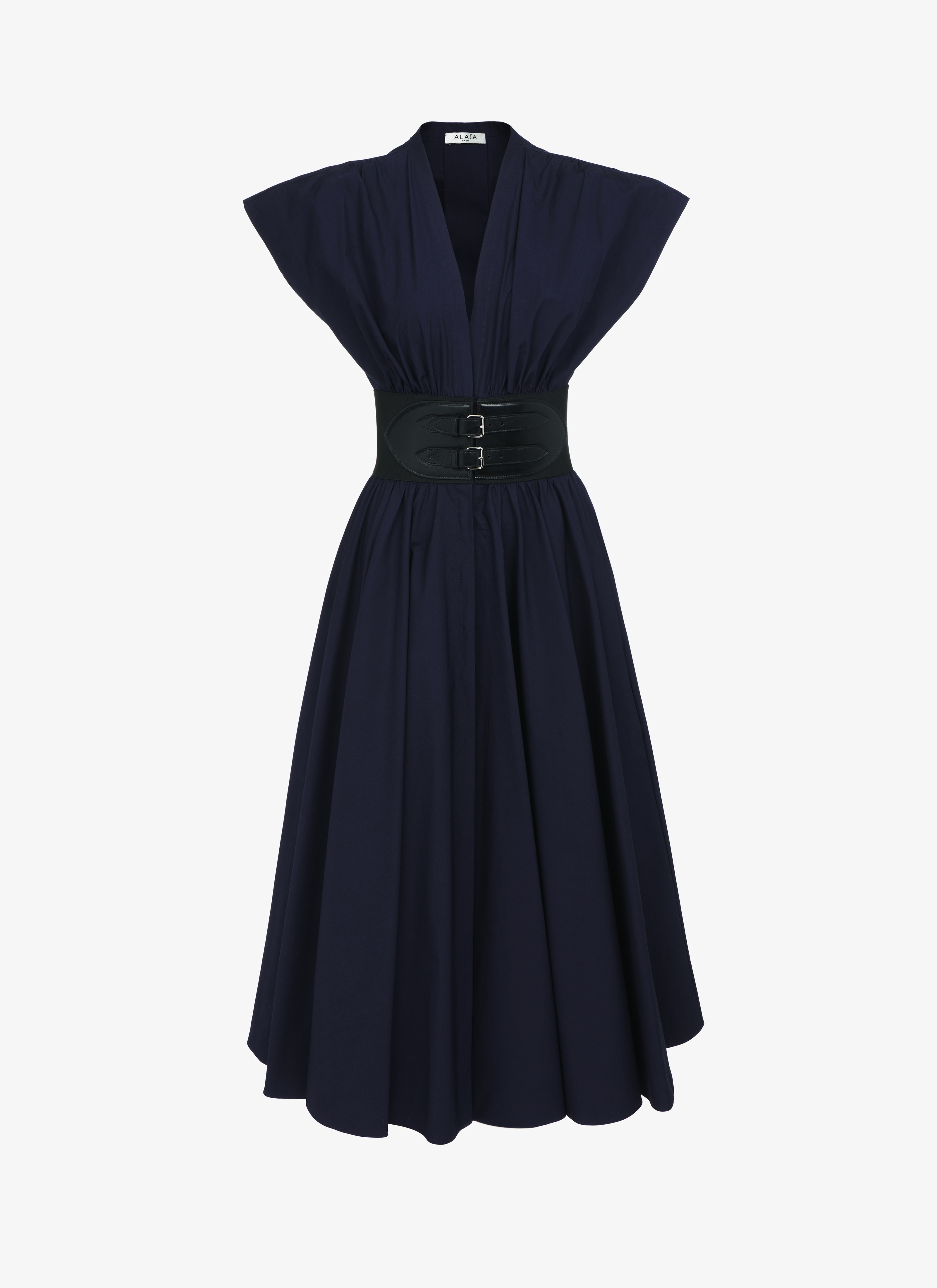 ALAIA＊BELTED MIDI JAPANESE POPLIN プリーツドレス＊送料込 Alaïa BELTED MIDI JAPANESE POPLIN DRESS | alaia | REVERSIBLE