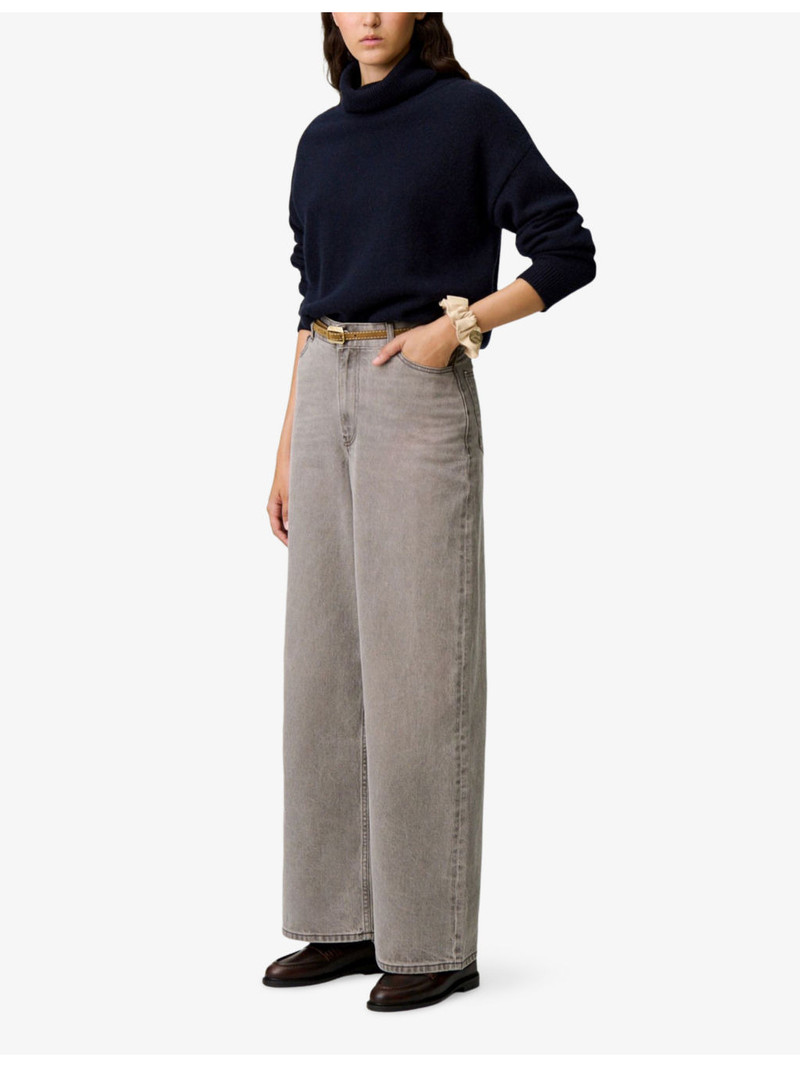 Claudie Pierlot Wide-Leg High-Rise Denim-Blend Jeans outlook