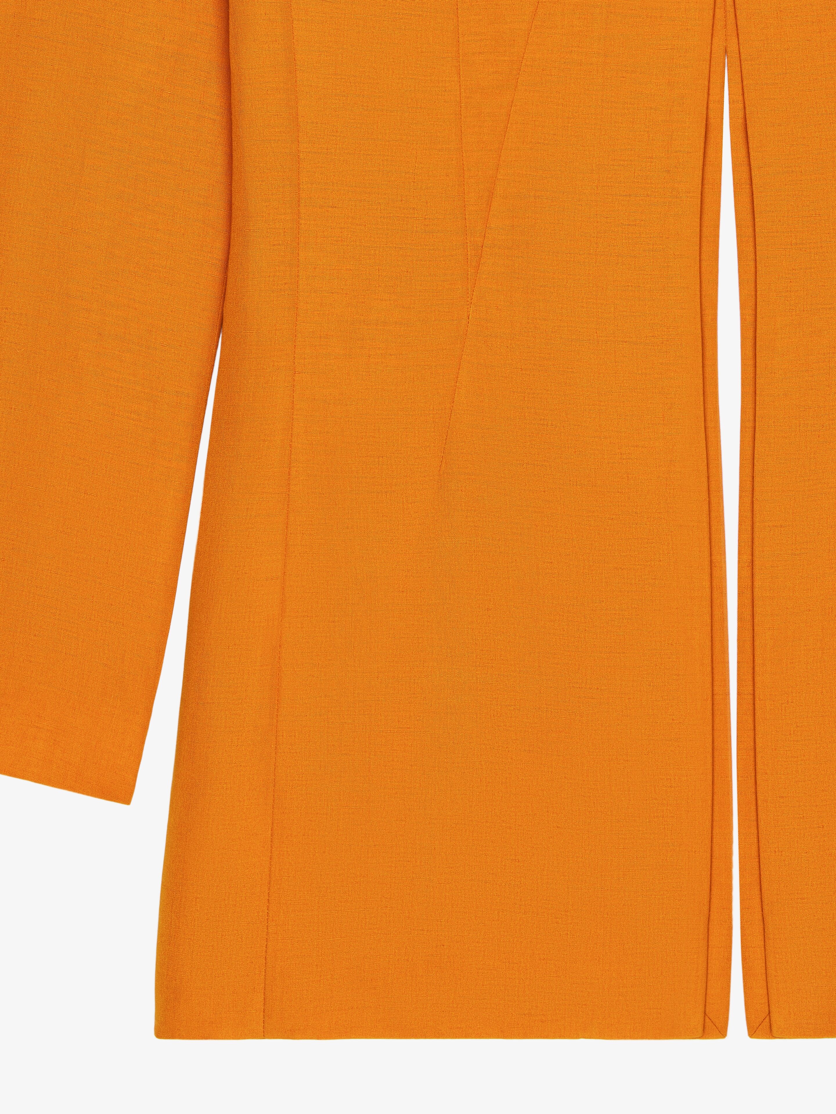 SHIRT IN LINEN AND SILK WITH 4G DETAIL - 5