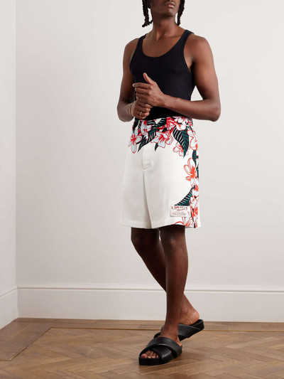 Valentino + Sun Surf Straight-Leg Floral-Print Cotton-Poplin Bermuda Shorts outlook