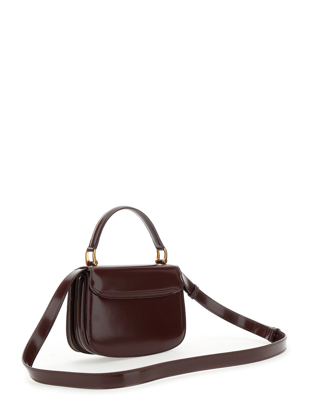 Ami Paris Women Bordeaux Handbag With Adc Patch On The Front And Adjustable And Removable Shoulder S - 3